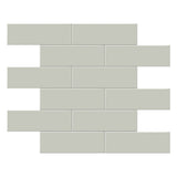 2 X 6 In Brick Soho Soft Sage Glossy Glazed Porcelain Mosaic - BUILDMYPLACE