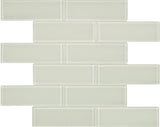 2 x 6 in Element Sand Brick Glossy Glass Mosaic - BUILDMYPLACE