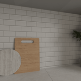 2 X 6 In Soho Canvas White Matte Glazed Ceramic Bullnose - BUILDMYPLACE