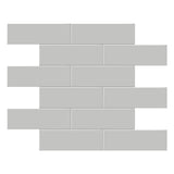 2 x 6 in. Soho Loft Grey Matte Glazed Porcelain Wall Brick Mosaic - BUILDMYPLACE