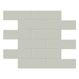 2 x 6 in. Soho Soft Sage Brick Matte Glazed Porcelain Mosaic - BUILDMYPLACE