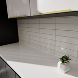 2 X 8 In Soho Halo Grey Matte Glazed Ceramic Bullnose - BUILDMYPLACE