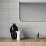 2 X 8 In Soho Loft Grey Matte Glazed Ceramic Bullnose - BUILDMYPLACE