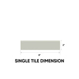 2 x 8 in. Soho Soft Sage Glossy Glazed Ceramic Bullnose Trim - BUILDMYPLACE