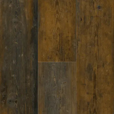 Solid Polymer Core Luxury Vinyl Flooring, Click Lock Floating, Roasted Pine, 7" X 48" X 4.5mm, 12 mil Wear Layer - Simplicity Collection (23.64 SQFT/CTN)