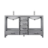 Jacques 84 in. Bathroom Freestanding Bathroom Vanity With Undermount Ceramic Sink, White Carrara Marble