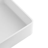 21.25" White Rectangular Vessel Bathroom Sink - BUILDMYPLACE