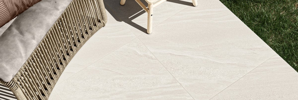 24 In. X 48 In. Crossover White Textured Stone - Porcelain Wall & Floor Tile (15.50 Sqft/Case) - BUILDMYPLACE