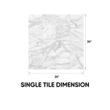 24 x 24 in Statuario Brina Plata Polished Rectified Glazed Porcelain Tile - BUILDMYPLACE