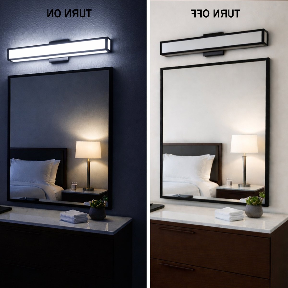 24″W x 3.5″D x 4.72″H Black LED Wall Light with Integrated 20W LED 3CCT – Hardwired - LEDMyPlace