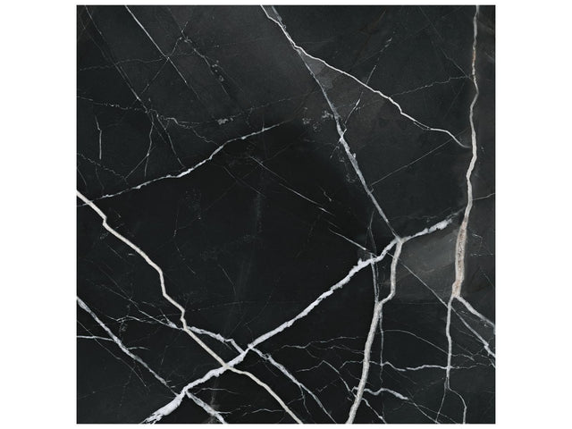 24 x 24 in Majesto Calacatta Noir Polished Rectified Colorsync Porcelain Tile