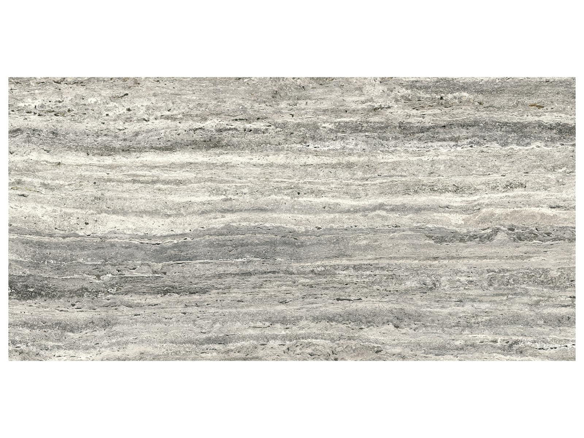 24 x 48 in Majesto Travertino Titanium Honed Rectified Colorsync Porcelain Tile