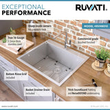 25" Drop - in Topmount 16 Gauge Stainless Steel Single Bowl Kitchen Sink - BUILDMYPLACE