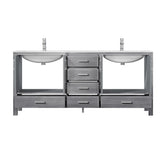 Jacques 84 in. Bathroom Freestanding Bathroom Vanity With Undermount Ceramic Sink, White Carrara Marble
