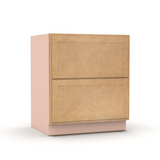 Liberty Shaker Karamel - 30 Inch Double Drawer Base Cabinet - 30" Width x 34.5" Height x 24" Depth