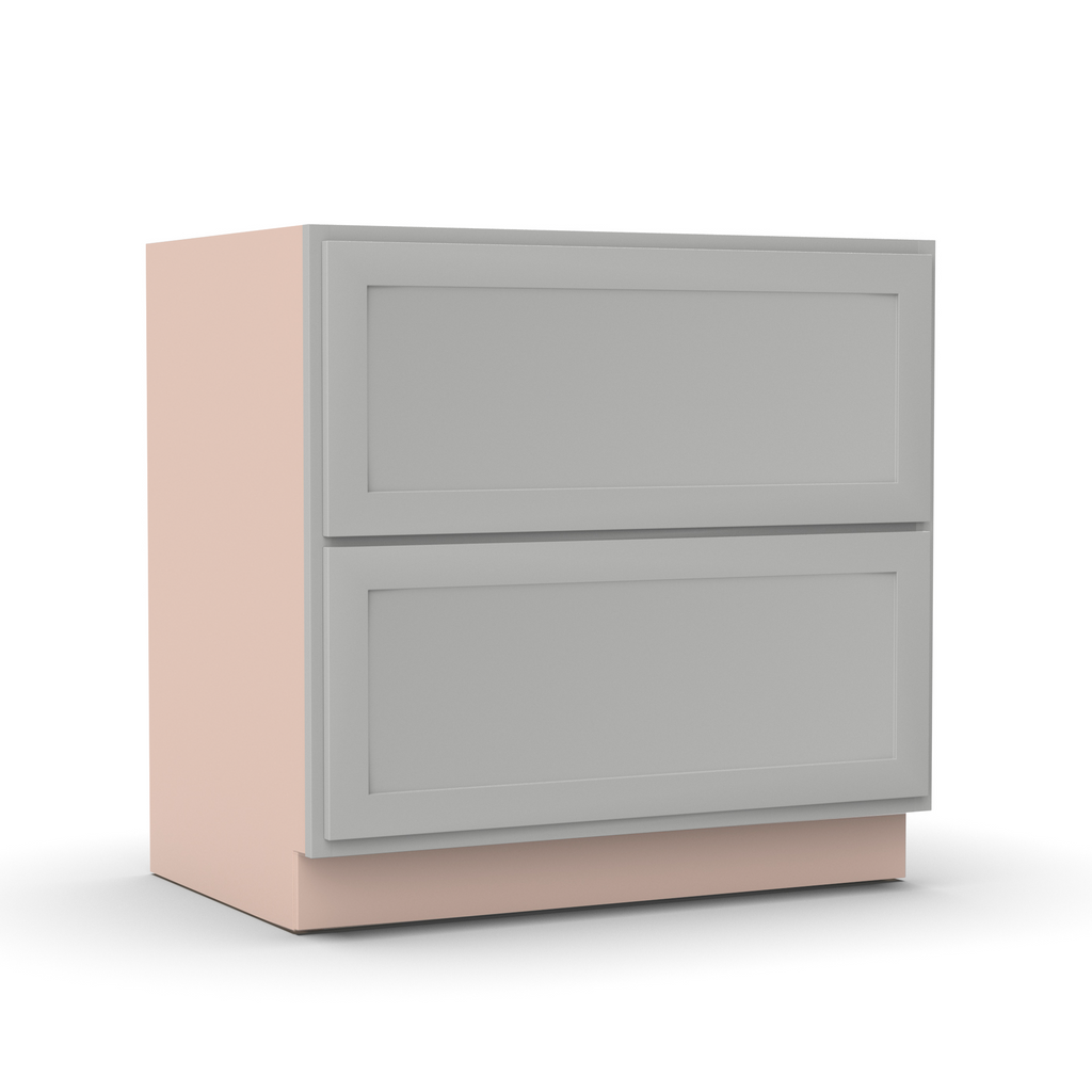 Liberty Shaker Ashen - 36 Inch Double Drawer Base Cabinet - 36