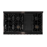 48 in. 6.7 cu. ft. 8 Burners Dual Fuel Range for Propane Gas in Stainless Steel with Kucht Horus Thermostat