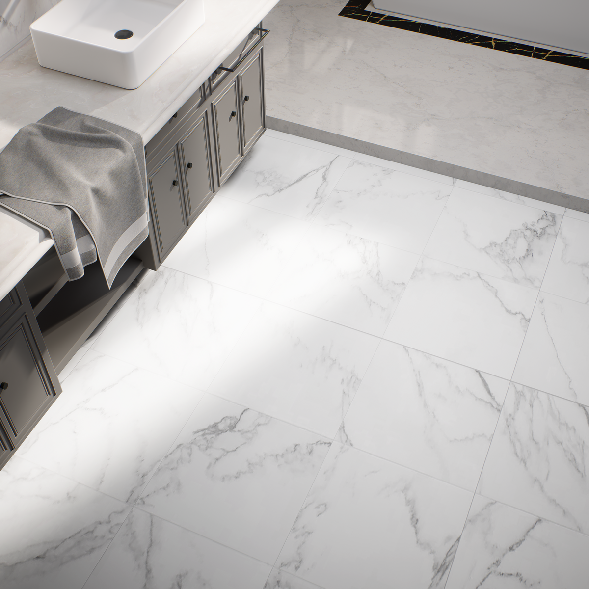 13 x 13 in Lumino Bianco Matte Pressed Glazed Porcelain Tile