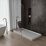 Shower Tray - Right Drain Single Threshold - Acrylic and Fiberglass -  60 X 32 X 5.5