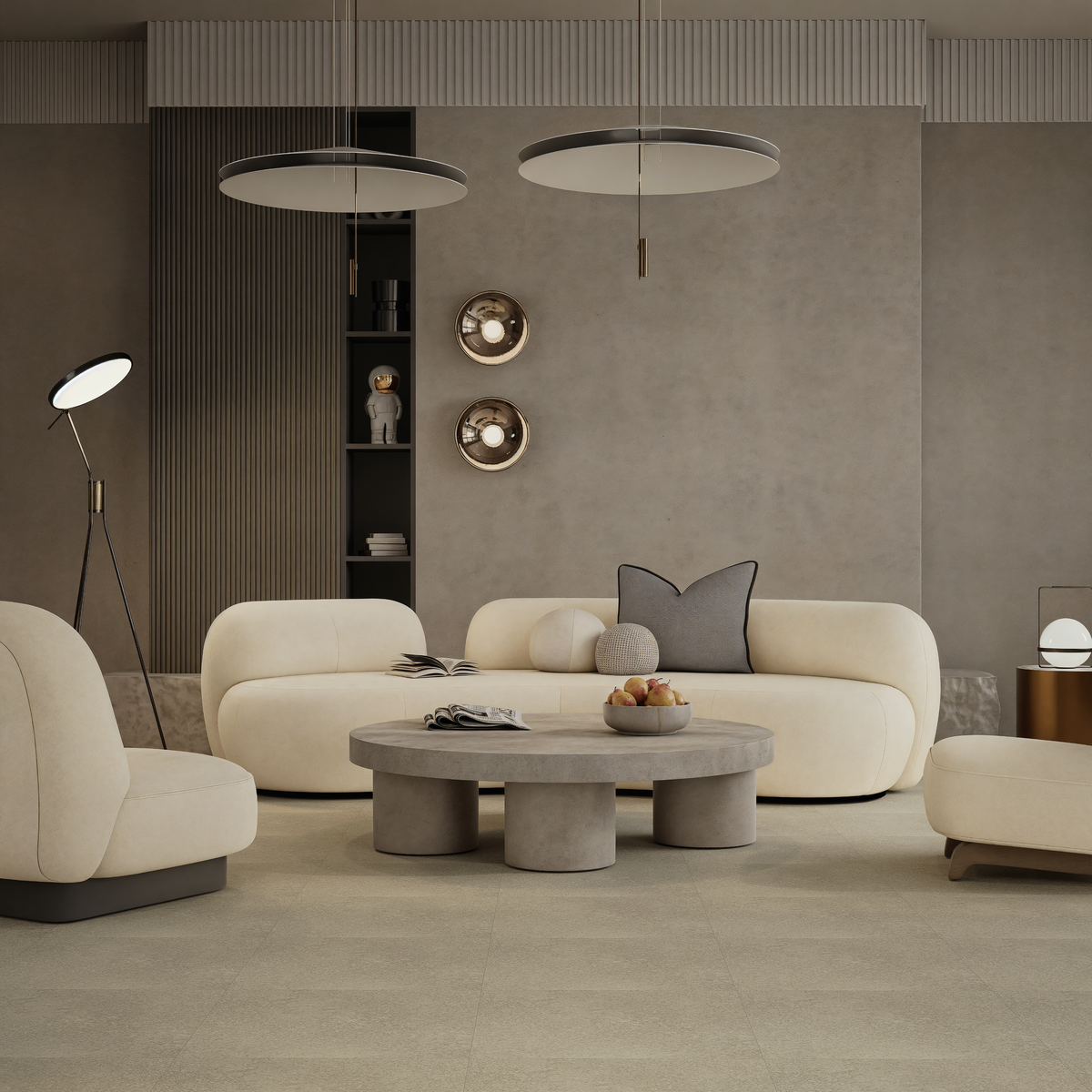 13 x 13 in Locale Forge Matte Pressed Glazed Porcelain Tile