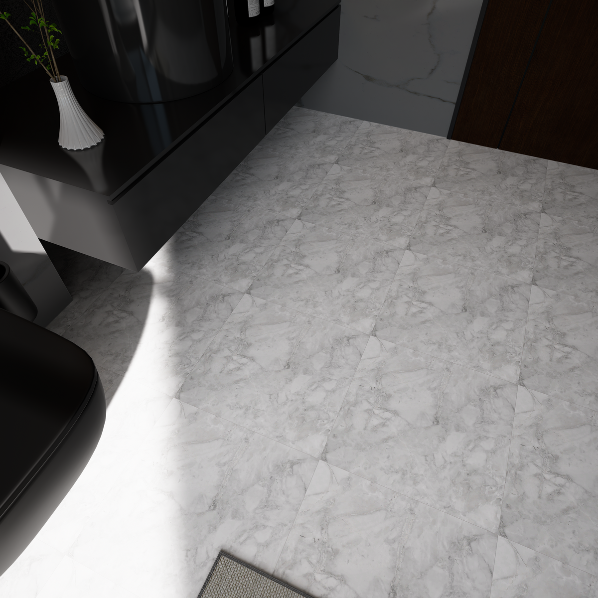 13 x 13 in Lumino Grigio Matte Pressed Glazed Porcelain Tile