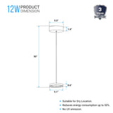12w-3000k-led-round-pendant-mount-direct-down-light