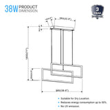 2-rectangle-38w-3000k-black-pendant-traditional-kitchen-island-chandelier-light