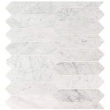 3" X 12" Carrara White Picket Tile Honed Mosaic Wall Tile (8.9SQ FT/CTN) - BUILDMYPLACE