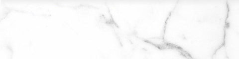 3 X 12 In Mayfair Statuario Venato Matte Glazed Porcelain Bullnose
