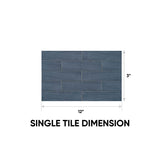 3 x 12 in. Teramoda Ink Glossy Pressed Glazed Ceramic Tile - BUILDMYPLACE