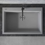 30 x 20 inch Drop - in Topmount Granite Composite Single Bowl Kitchen Sink - BUILDMYPLACE