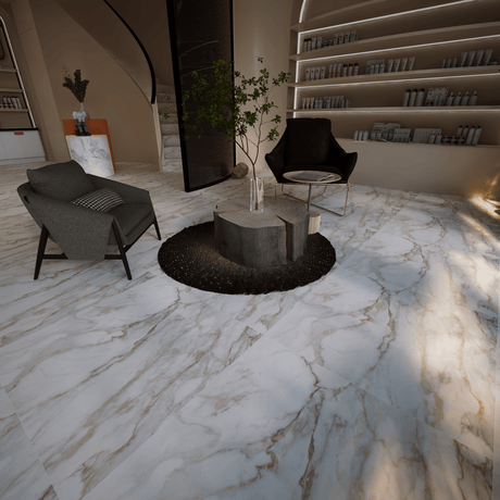 32 x 32 in. La Marca Calacatta Paonazzo Polished Rectified Glazed Porcelain Wall Tile - BUILDMYPLACE