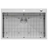 33 x 22 inch Drop - in Tight Radius 16 Gauge Stainless Steel Topmount Kitchen Sink Single Bowl - BUILDMYPLACE