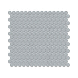 3/4 In Penny Round Soho Cloud Blue Glossy Glazed Porcelain Mosaic - BUILDMYPLACE