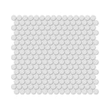 3/4 In Penny Round Soho Gallery Grey Matte Glazed Porcelain Mosaic - BUILDMYPLACE