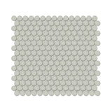 3/4 In Penny Round Soho Soft Sage Glossy Glazed Porcelain Mosaic - BUILDMYPLACE