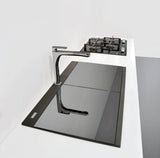 34 inch Topmount Workstation Ledge Granite Composite Kitchen Sink - BUILDMYPLACE