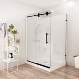 36 In. W x 76 In. H Shower Door Return Panel - 8mm Clear Tempered Glass - BUILDMYPLACE
