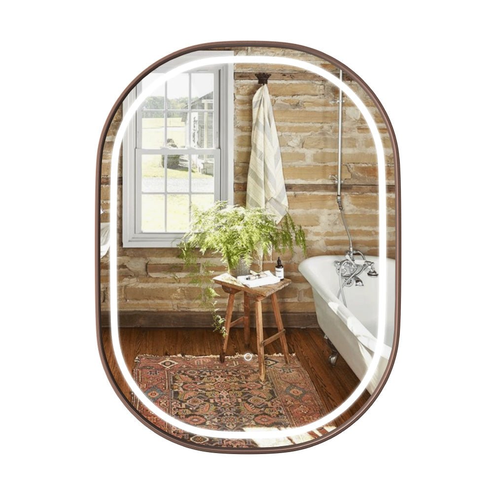 36 in. x 48 in. LED Lighted Bathroom Vanity Mirror, Anti - Fog, CRI 90+, Adjustable Color Temperature & Remembrance, Lighted Makeup Mirrors, Neu - U Style - BUILDMYPLACE