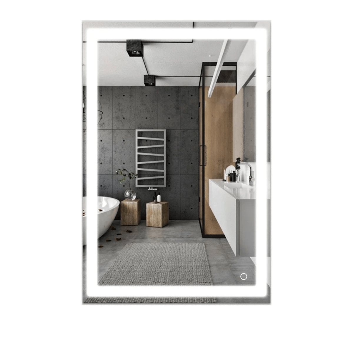 36 in. x 48 in. Vanity Mirror with Lights, Anti - Fog, CRI 90+, Makeup Mirror with Lights, Touch Switch Control, CCT Adjustable With Remembrance, LED Mirror for Bathroom, Inner Window Style - LEDMyPlace