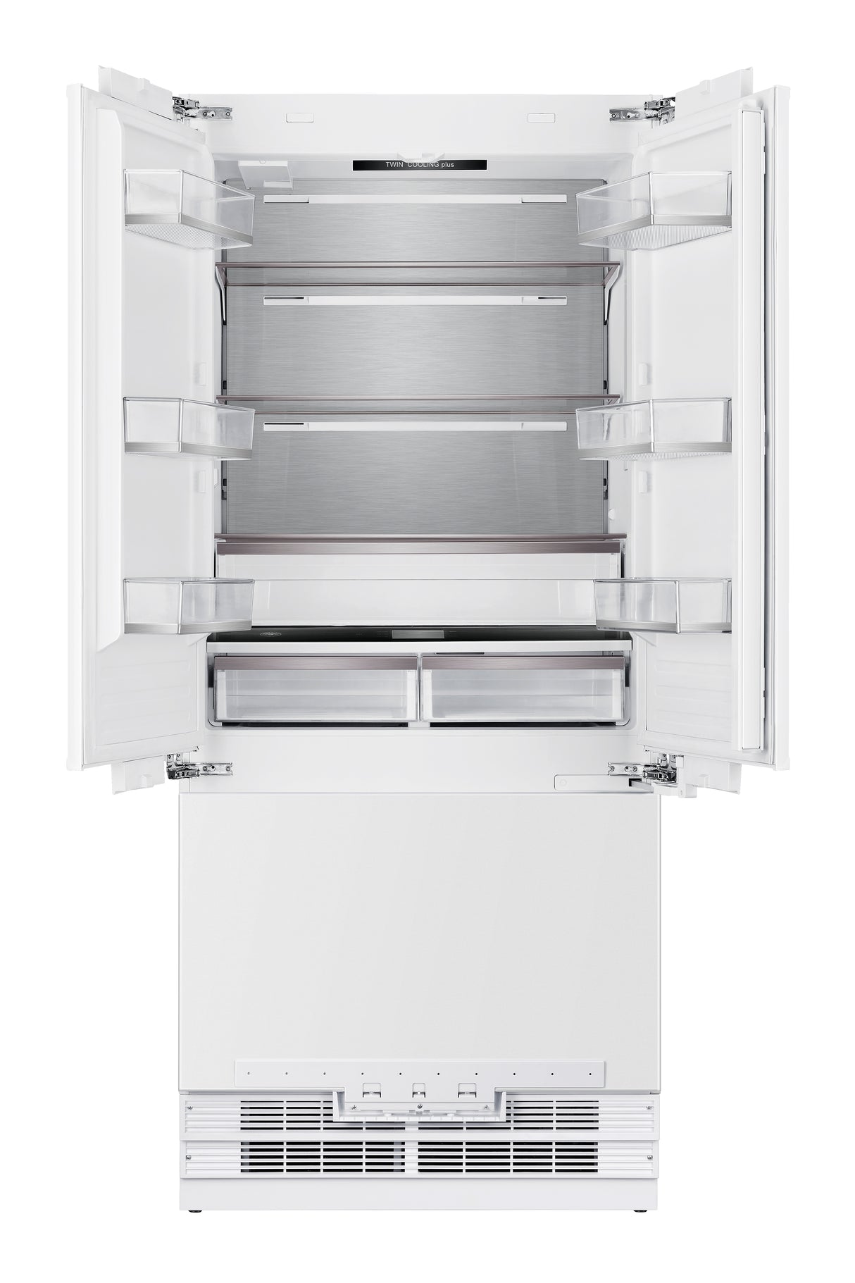36 in. Width 19 6 cu. ft. French Door Built In Refrigerator in Custom Panel Ready Counter Depth