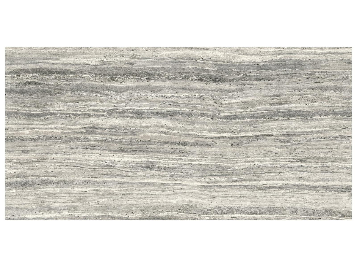 36 x 72 in Majesto Travertino Titanium Honed Rectified Colorsync Porcelain Tile