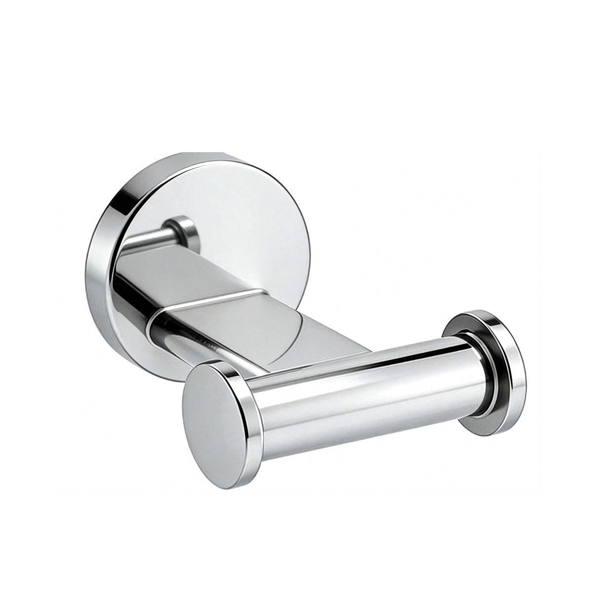 Ivanees 4-Piece Bathroom Accessories Set in Chrome Finish – Stainless Steel Robe Hook, Towel Ring, Toilet Paper Holder & Towel Bar