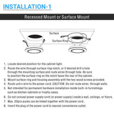 3Pc Hardwired Under Cabinet Puck Lighting Kit - 3x3.5 Watts - 420 Lumens - White Trim - BUILDMYPLACE