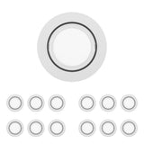 3Pc Hardwired Under Cabinet Puck Lighting Kit - 3x3.5 Watts - 420 Lumens - White Trim - BUILDMYPLACE