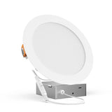 4" 9W LED Slim Panel Recessed Ceiling Light CCT Changeable 2700k 3000K 3500K 4000K 5000K, with Junction Box, Round - BUILDMYPLACE