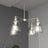 4 - Lights Chandelier Lighting Fixture, Clear Glass Chandelier for Kitchen, Coffee Bar, E26 Base - BUILDMYPLACE