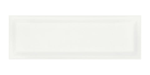 4 x 12 in. Soho Canvas White Beveled Glossy Pressed Glazed Ceramic Wall Tile
