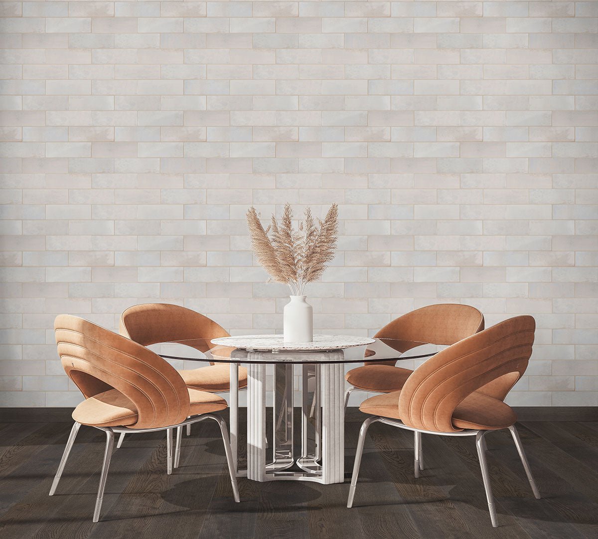 4" X 12" Marza Pearl Glossy Creamy White Subway Tile (11.33SQ FT/CTN) - BUILDMYPLACE
