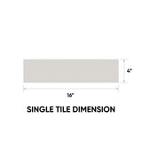 4 x 16 in. Soho Pressed Glazed Halo Grey Glossy Ceramic Wall Tile - BUILDMYPLACE